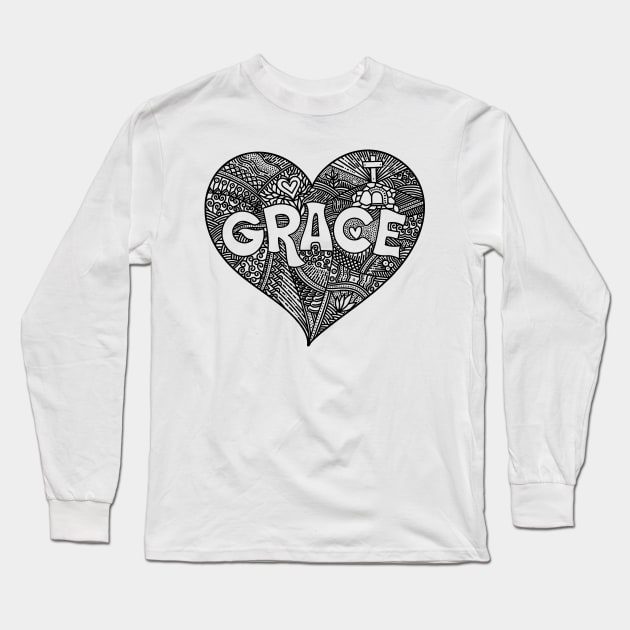 God's grace. Doodle illustration. Long Sleeve T-Shirt by Reformer